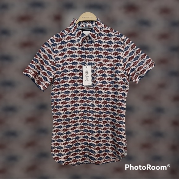 Free Mind Zipcode button down shirt - Picture 1 of 2